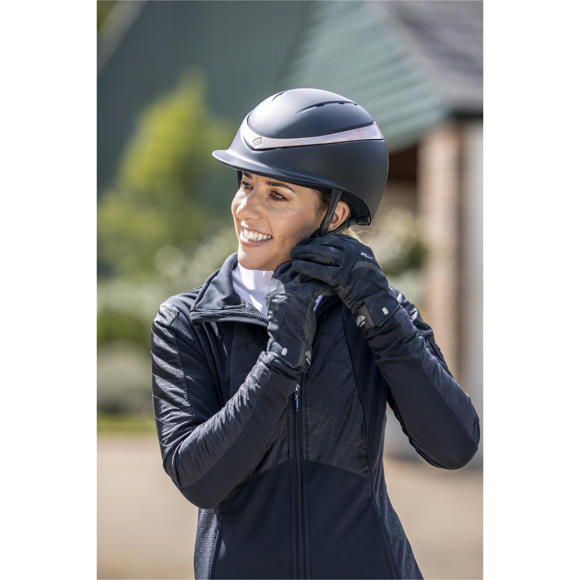 2025 Charles Owen Halo Helmet & Headband HALONS - Navy / Platinum